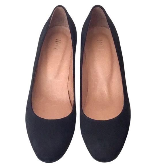 J. Jill Pumps Black Suede Women’s 8 1/2 Almond toe Block Heel Classic Shoes - Picture 3 of 14